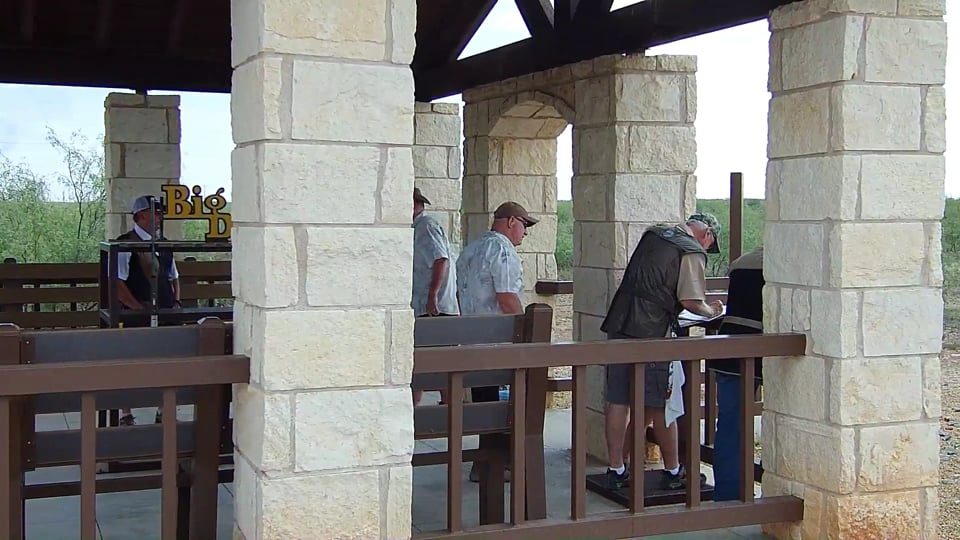 Oilman's event under a stone pavilion